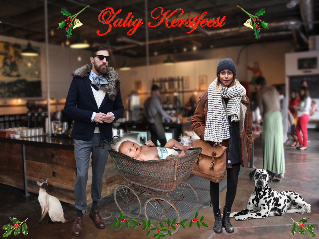 kerstkaart hipster 2014 BEELD MONTAGE GUSTAVE PETIT